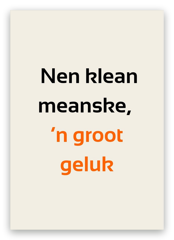 Twentse geboortekaart, ’n Groot geluk