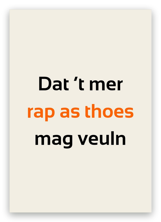 Twentse verhuiskaart, Rap as thoes