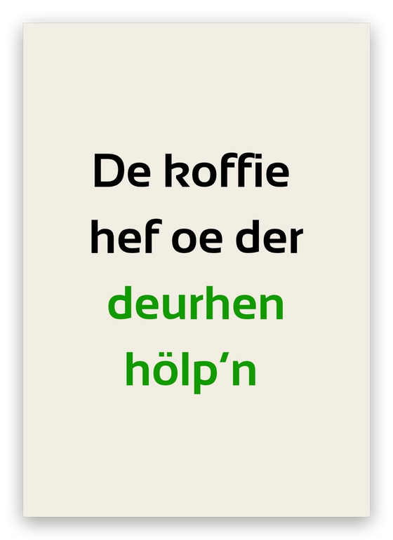 Twentse pensioenkaart, De koffie hef ’t doan