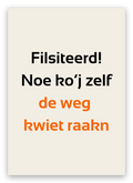 Twentse rijbewijskaart met de tekst: Filsiteerd! Noe ko’j zelf de weg kwiet raakn